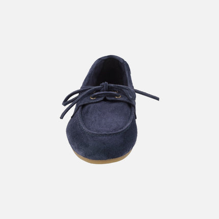 Women's suede leather boating shoes Abby