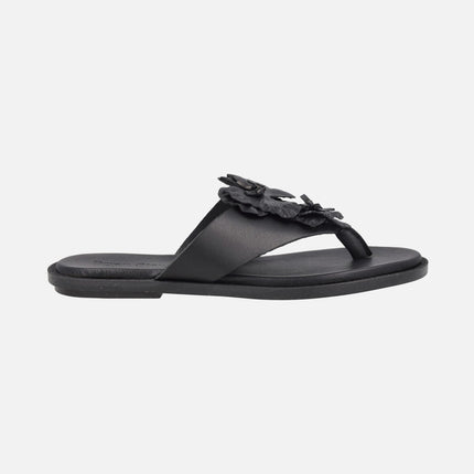 Sandalias planas Bari en piel negra
