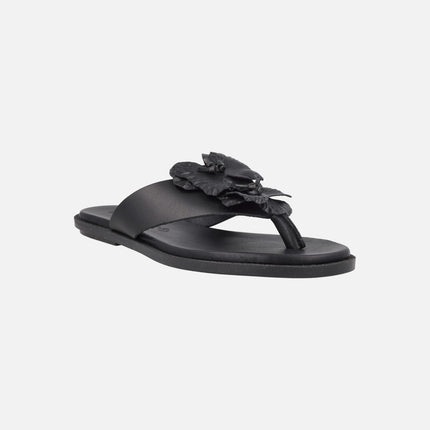 Sandalias planas Bari en piel negra
