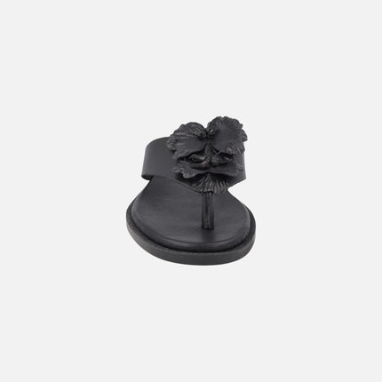 Sandalias planas Bari en piel negra