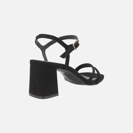 Habana heeled sandals in suede Black