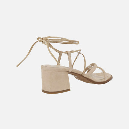 Sandalias de tacón Grecia con cintas para atar