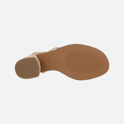 Sandalias de tacón Grecia con cintas para atar