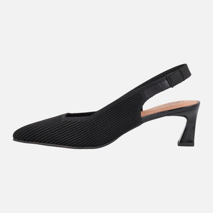 Zapatos de tacón corte salón destalonados con puntera afilada