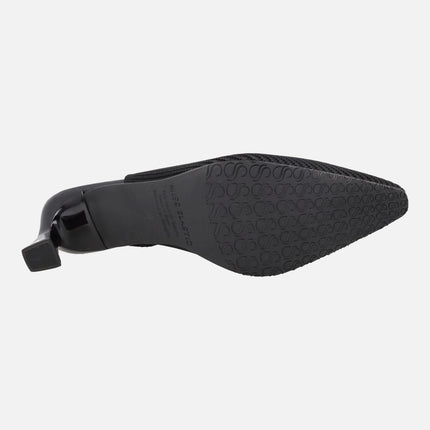 Zapatos de tacón corte salón destalonados con puntera afilada