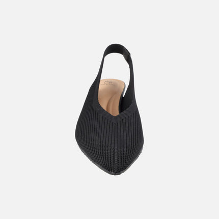 Zapatos corte salón destalonados con escote pico