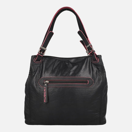 Shoulder bags with two handles in Black combination