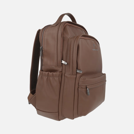 Uomo leather effect men's backpacks