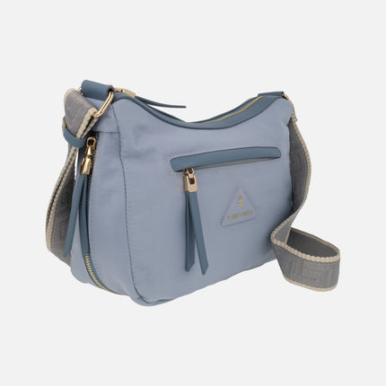 Bolsos bandolera en combinado azul celeste
