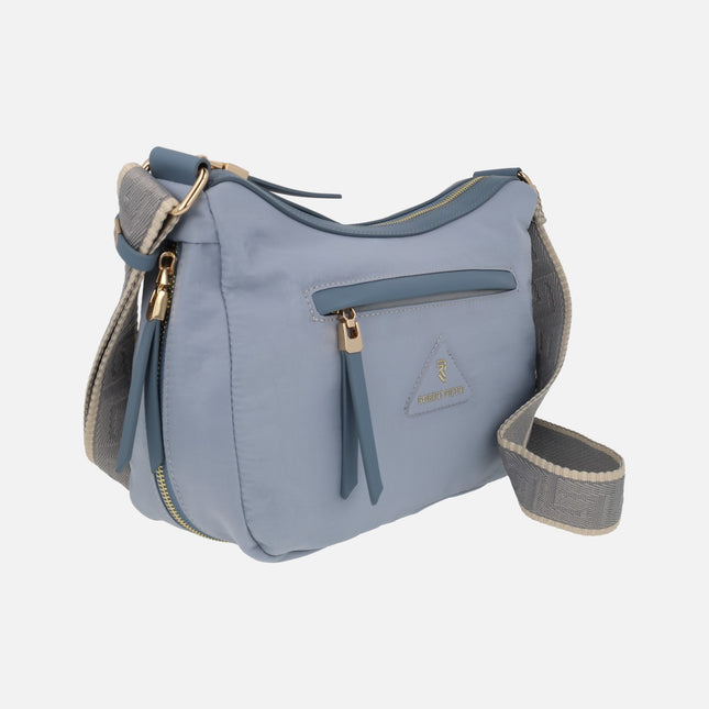 Bolsos bandolera en combinado azul celeste