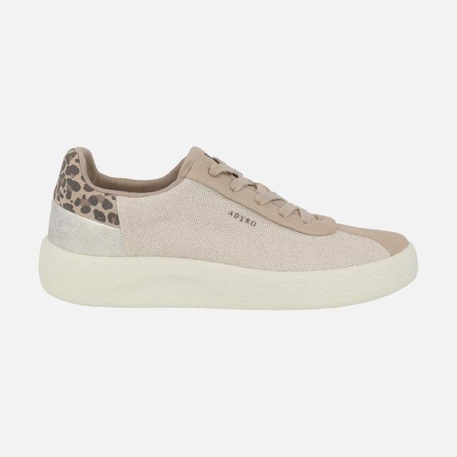 Zapatillas Adyro Cheetah beige con talonera animal print