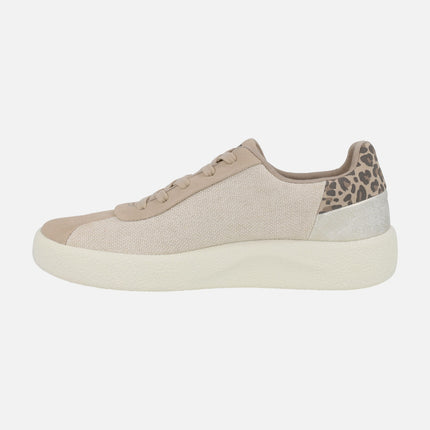 Adyro Cheetah beige sneakers with animal print heel