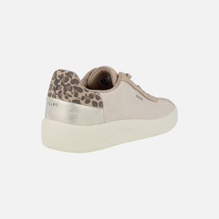 Adyro Cheetah beige sneakers with animal print heel