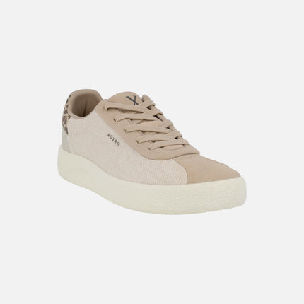 Adyro Cheetah beige sneakers with animal print heel