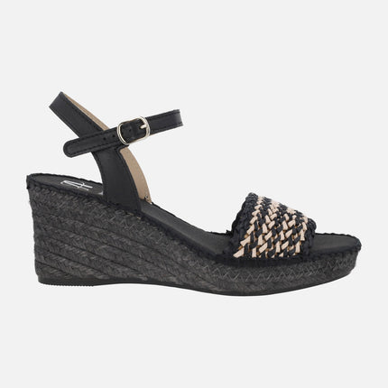 Etatu espadrilles in black combination