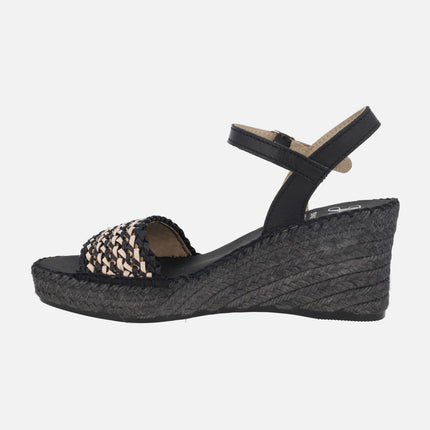 Etatu espadrilles in black combination