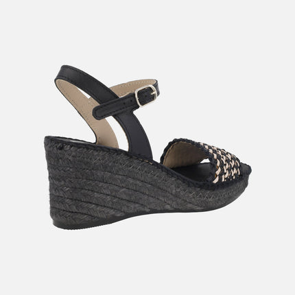 Etatu espadrilles in black combination