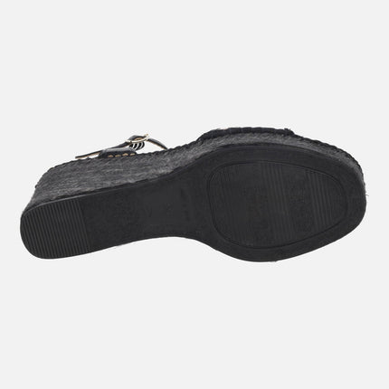 Etatu espadrilles in black combination