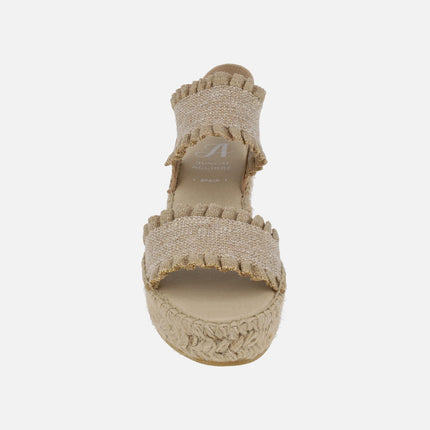 Paris gold combination espadrilles