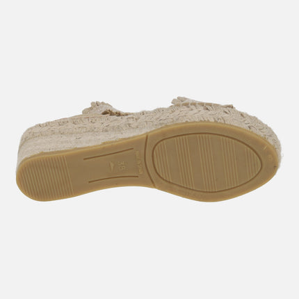 Paris gold combination espadrilles