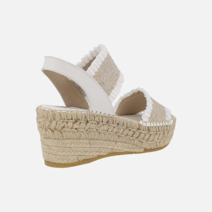 Mica espadrilles with two front straps with ruffles