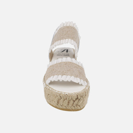 Mica espadrilles with two front straps with ruffles