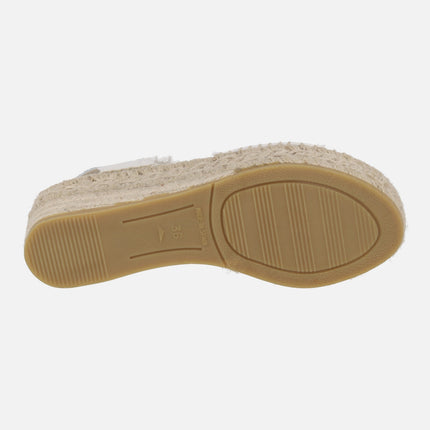 Mica espadrilles with two front straps with ruffles