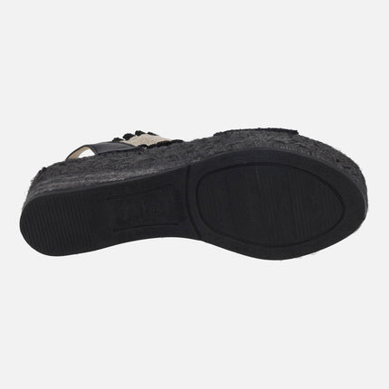 Mica espadrilles with two front straps with ruffles