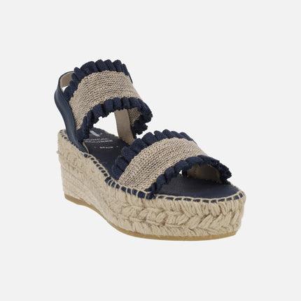 Mica espadrilles with two front straps with ruffles