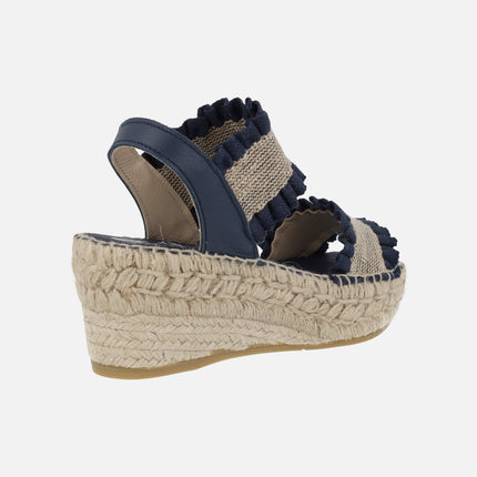 Mica espadrilles with two front straps with ruffles