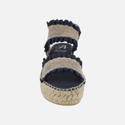 Mica espadrilles with two front straps with ruffles