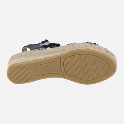 Mica espadrilles with two front straps with ruffles