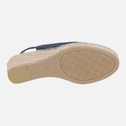 Peep-toe suede espadrilles