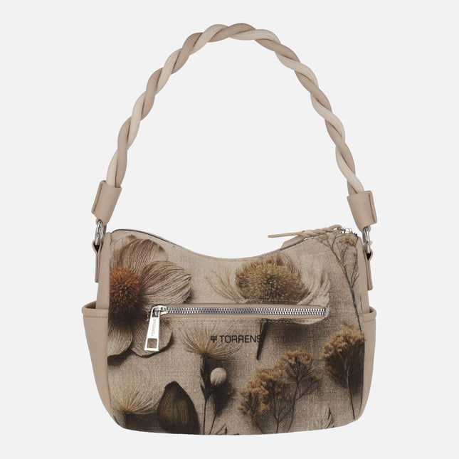 Bolsos para hombro con estampado de flores Torrens