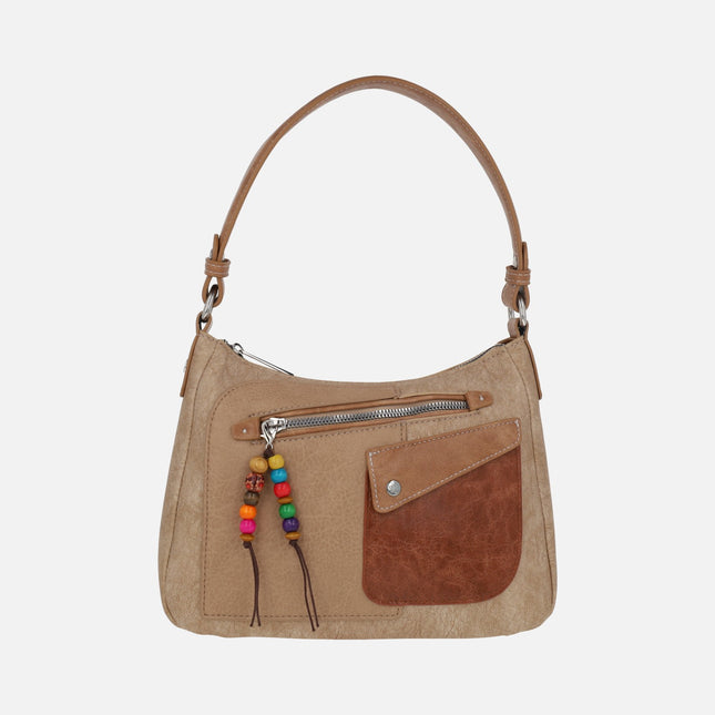 Bolsos para hombro con bandolera y adorno de abalorios