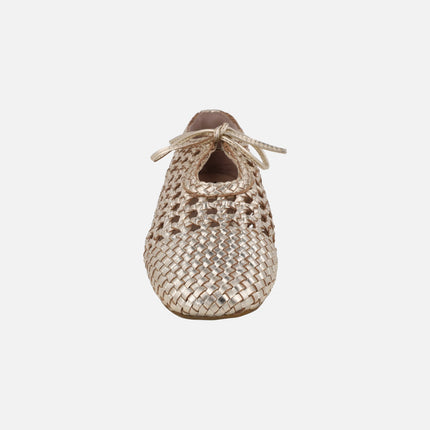 Zapatos trenzados de piel con cierre de cordones