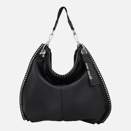 Bolsos negros con tachas y doble asa