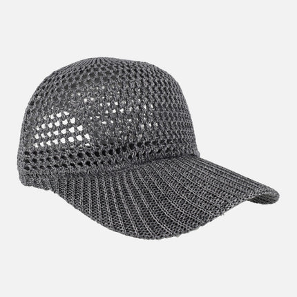 Gorras Pepe moll en tejido metalizado gris oscuro