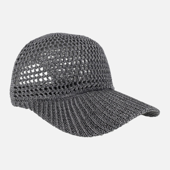 Gorras Pepe moll en tejido metalizado gris oscuro