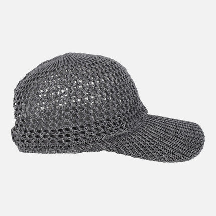 Gorras Pepe moll en tejido metalizado gris oscuro
