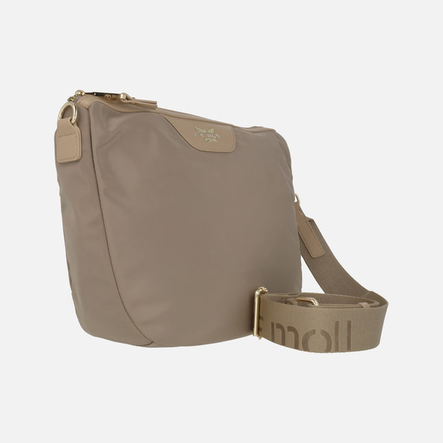 Bolsos bandolera Pepe moll en tejido taupe