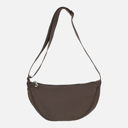 Plain half-moon crossbody style bags