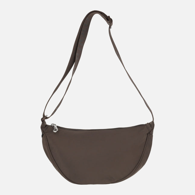 Plain half-moon crossbody style bags