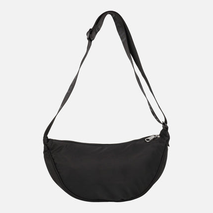 Plain half-moon crossbody style bags