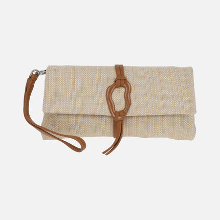 Carteras de mano efecto rafia con bandolera incluída