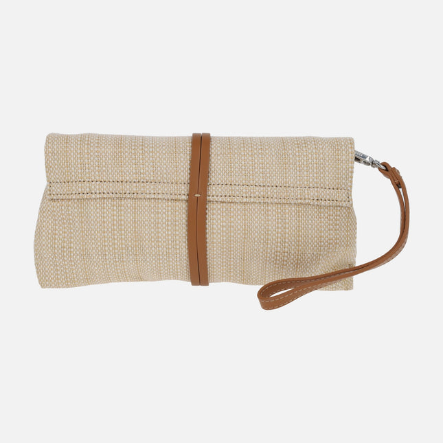 Carteras de mano efecto rafia con bandolera incluída