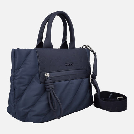 Pepe Moll bags in quilted fabric with handles and shoulder strap