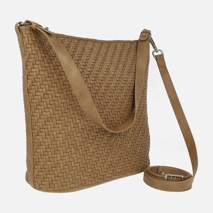 Braided effect shoulder bags