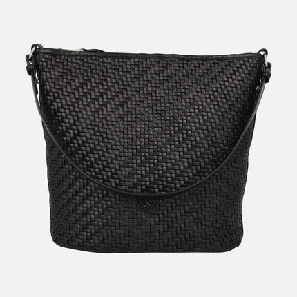 Braided effect shoulder bags