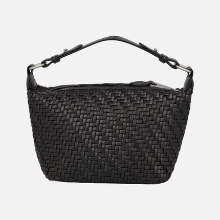 Braided effect handbags with adjustable shoulder strap